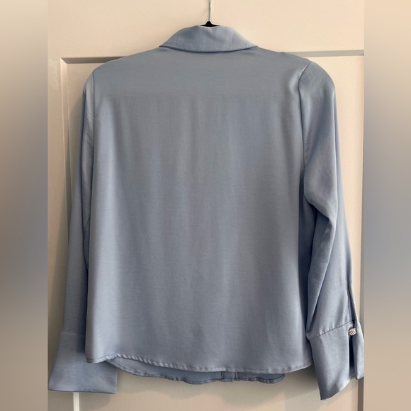 Zara silk blouse in blue size small - Picture 2 of 2